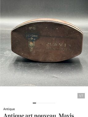 Mavis Chocolates Antique Oval Tin - Brown